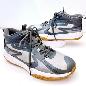 AND1 Heatcheck Basketball Sneakers Men's Size 10 Gray Basketball Sport Shoes
